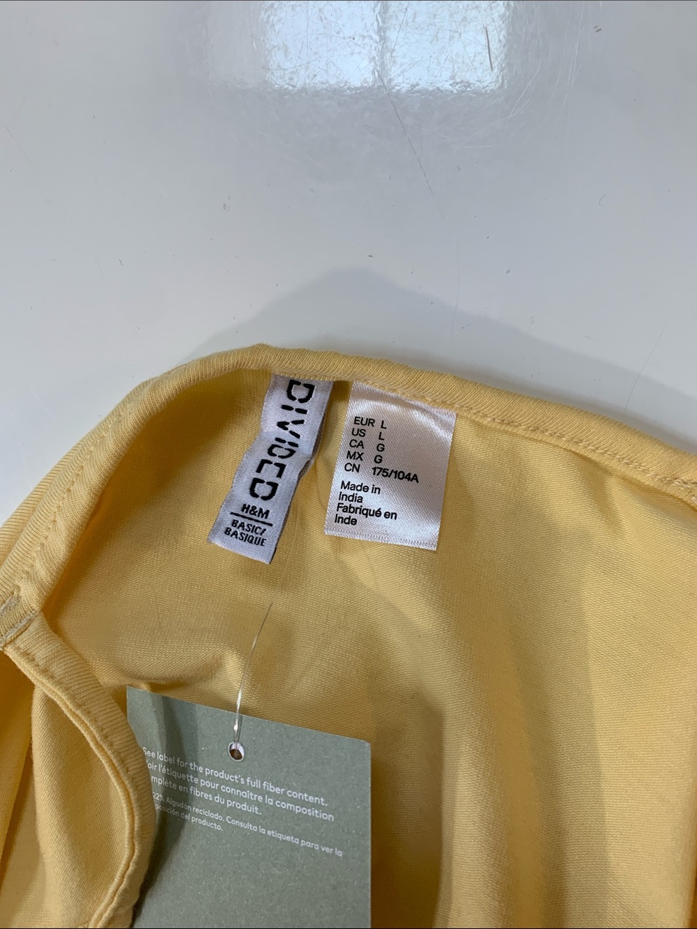 [M] H&M Yellow Cropped Tank Top - Picture 4 of 4